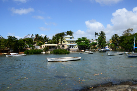 Mauritius, the picturesque village of Poudre d orのeditorial素材
