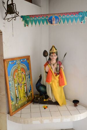 Mauritius, the picturesque village hindu temple of Flacqのeditorial素材