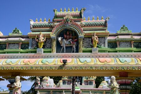 Mauritius, the picturesque hindu temple of Pereybereの写真素材