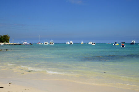Africa, the picturesque area of La Pointe Aux Canonniers in Mauritiusの写真素材