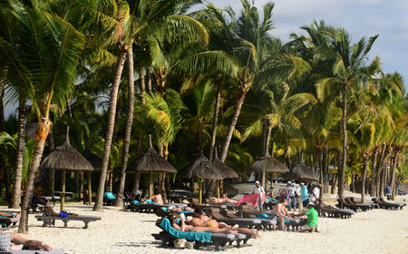 Africa, the picturesque area of La Pointe Aux Canonniers in Mauritiusのeditorial素材