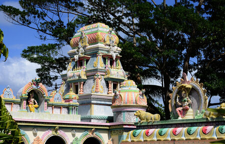 Mauritius, the picturesque hindu temple of Pereybereの写真素材