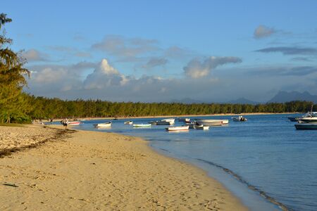Africa, the picturesque area of la Pointe aux canonniers in Mauritiusのeditorial素材