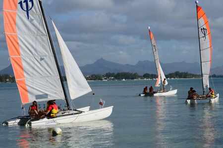 Africa, the picturesque area of La Pointe Aux Canonniers in Mauritiusのeditorial素材