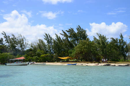 Africa, the picturesque aera of Blue Bay near Mahebourgのeditorial素材