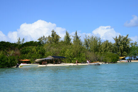 Africa, the picturesque aera of Blue Bay near Mahebourgのeditorial素材