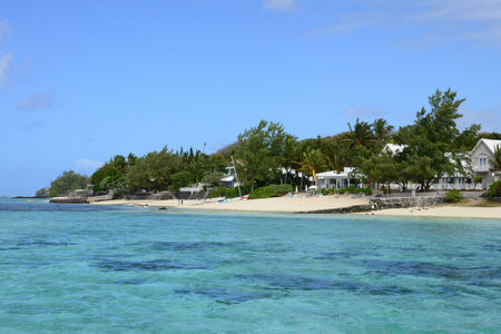Africa, the picturesque aera of Blue Bay near Mahebourgのeditorial素材