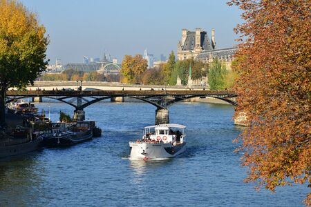 France, the picturesque seine river in Parisの写真素材