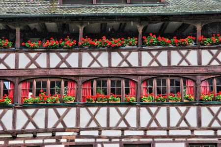 old house in the district of La Petite France in Strasbourgの写真素材