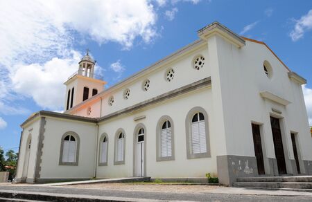 France, the church of Petit Canal in Guadeloupeの写真素材