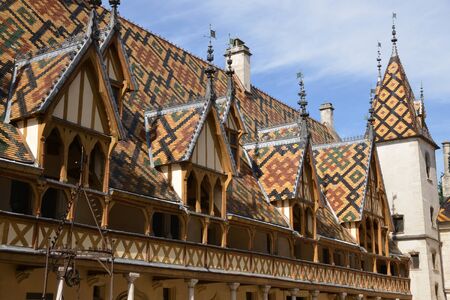 France, the old and hospices of Beauneのeditorial素材