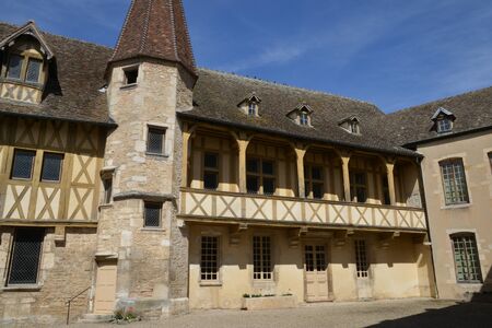France, the old and picturesque city of Beauneのeditorial素材