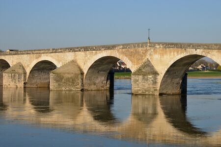 France, the picturesque city of Gien in Loiretの写真素材