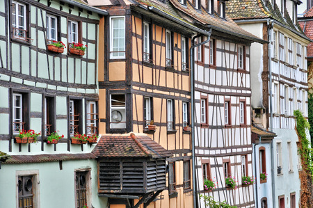 old house in the district of La Petite France in Strasbourgの写真素材