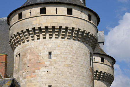 France, the picturesque castle of Sully sur Loire in Loiretのeditorial素材