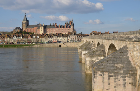 France, the picturesque city of Gien in Loiret