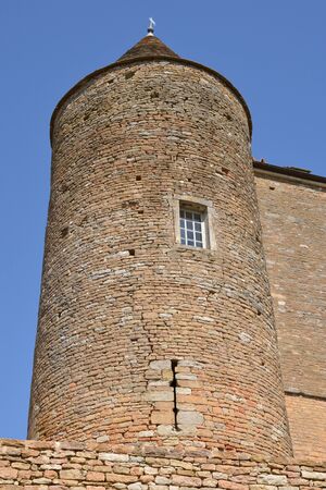 France, the picturesque castle of Brancion in saone et loireのeditorial素材