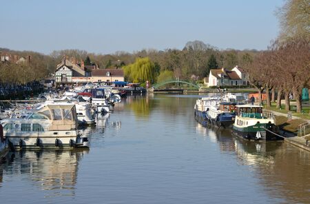 France, the picturesque city of Briare in Loiretのeditorial素材