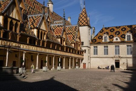 France, the old and hospices of Beauneのeditorial素材