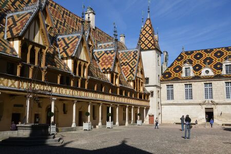 France, the old and hospices of Beauneのeditorial素材