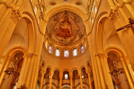 Bourgogne, the picturesque basilica of Paray le Monialのeditorial素材