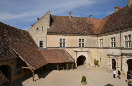 France, the picturesque castle of Le Clos de Vougeot in Bourgogneのeditorial素材