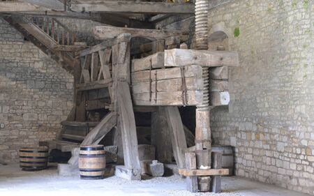 France, the picturesque castle of Le Clos de Vougeot in Bourgogneの写真素材