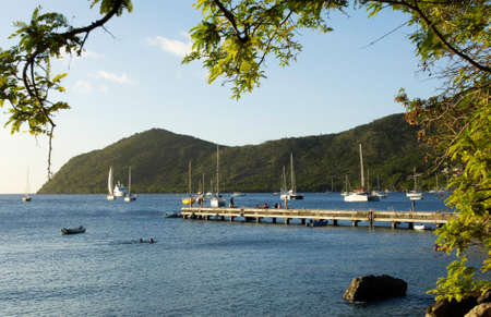 France, landscape of Les Anses d Arlet, Grande Anse in Martiniqueの写真素材