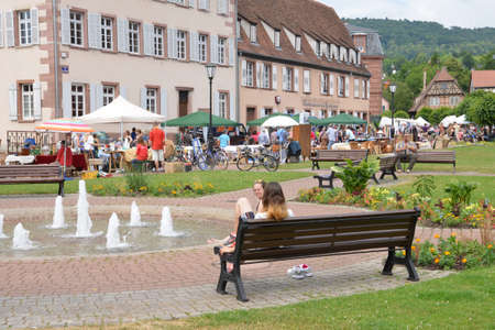 France, the picturesque city of Wissembourg in Alsaceのeditorial素材