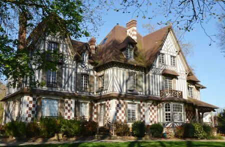 Ile de France, the picturesque Buissons manor of vernouilletのeditorial素材