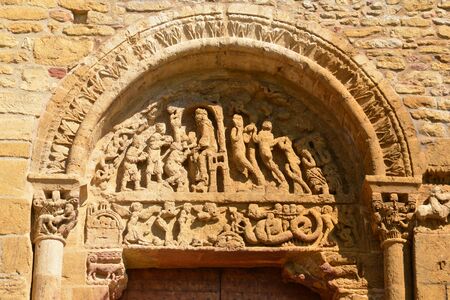 France, the picturesque priory of Anzy le duc in Saone et Loireの写真素材