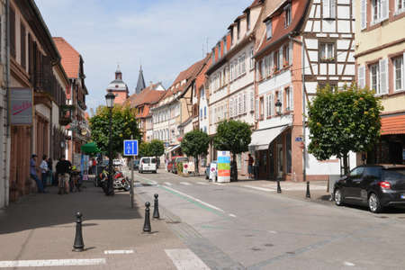 France, the picturesque city of Wissembourg in Alsaceのeditorial素材