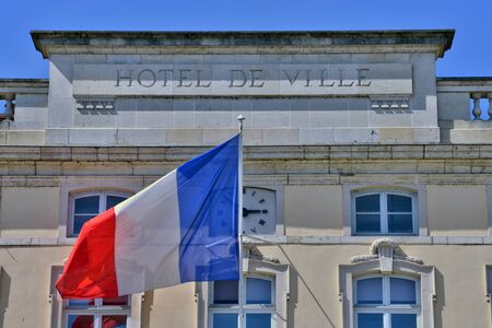 France, the picturesque city hall of Macon in Saone et Loireの写真素材
