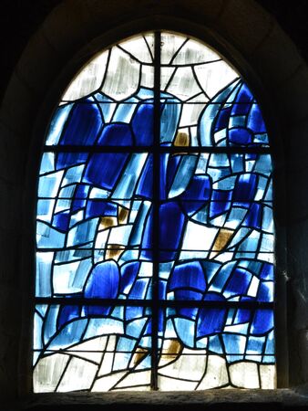 France, the picturesque church of  Varengeville sur Mer in Normandieのeditorial素材