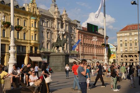 Croatia, the picturesque city of Zagreb in Balkanのeditorial素材