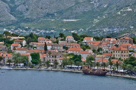 Croatia, the picturesque village of Cavtat in Balkanのeditorial素材