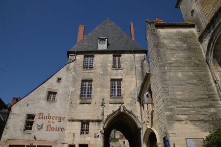 France, the picturesque city of La Charite sur Loire in Bourgogneの写真素材