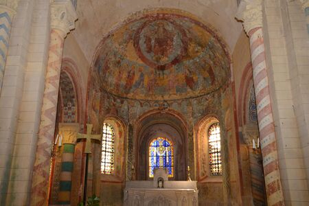 France, the picturesque church of Anzy le duc in Saone et Loireのeditorial素材