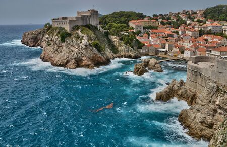Croatia, the old and picturesque city of Dubrovnikの写真素材