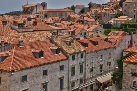 Croatia, the old and picturesque city of Dubrovnikの写真素材