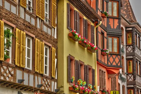 France, the picturesque city of  Obernai in alsaceのeditorial素材