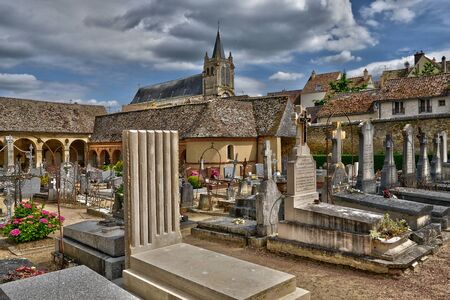 Ile de France, the picturesque cemetery of Montfort l Amauryのeditorial素材
