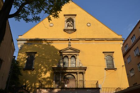 Croatia, the picturesque Saint Mary church of Zagreb in Balkanのeditorial素材