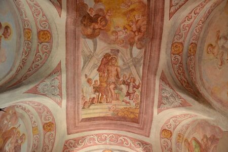 Slovenia, the picturesque chapel of the castle of Bledのeditorial素材