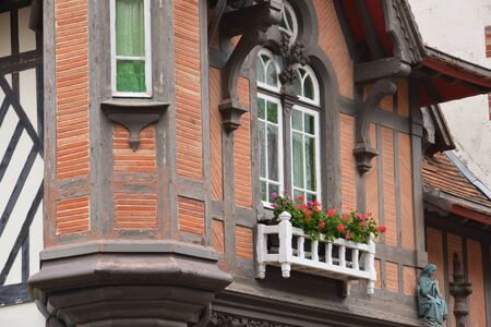 France, the picturesque city of Houlgate in Normandyのeditorial素材