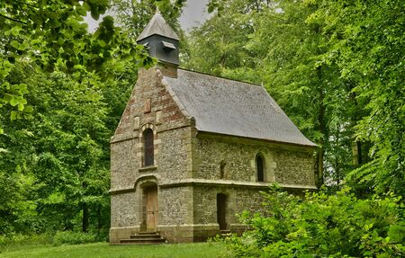 France, the picturesque chapel of Miromesnil in Tourville sur Arquesのeditorial素材