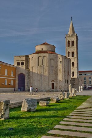 Croatia, the picturesque forum of Zadar in Balkanのeditorial素材