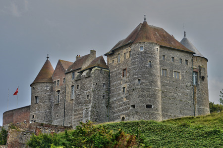 France, the picturesque castle of Dieppe in Normandieのeditorial素材