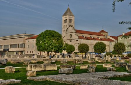 Croatia, the picturesque forum of Zadar in Balkanのeditorial素材