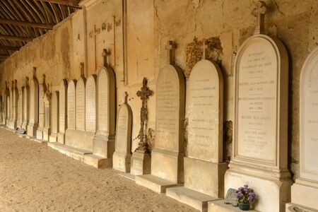 Ile de France, the picturesque cemetery of Montfort l Amauryの写真素材